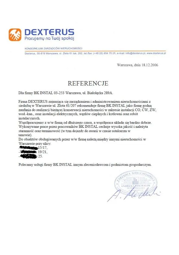 Skan referencji: Dexterus