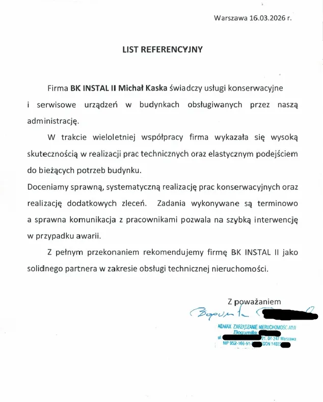 Skan referencji: zarządca nieruchomości