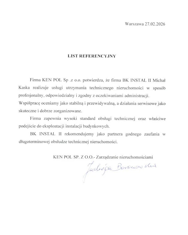 Skan referencji: KEN POL